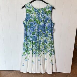 NWT Julian Taylor Midi Floral Dress! 16W